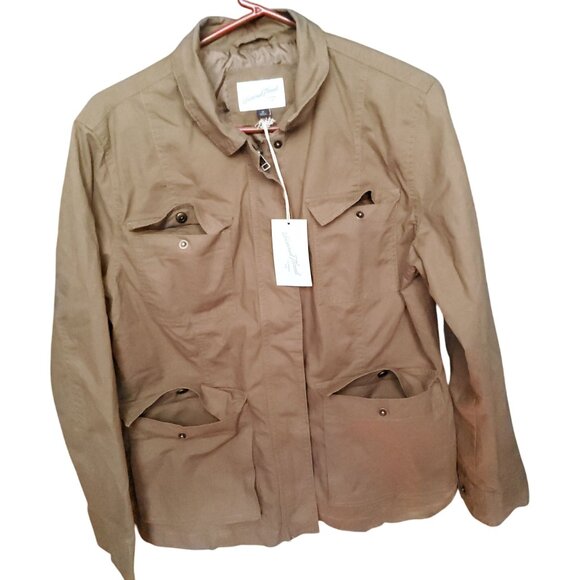 Universal Thread Womens Cargo Jacket Size L Cotton Khaki With Tags - Picture 6 of 13